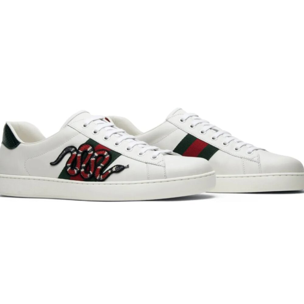 Gucci Ace Embroidered Snake Shoes